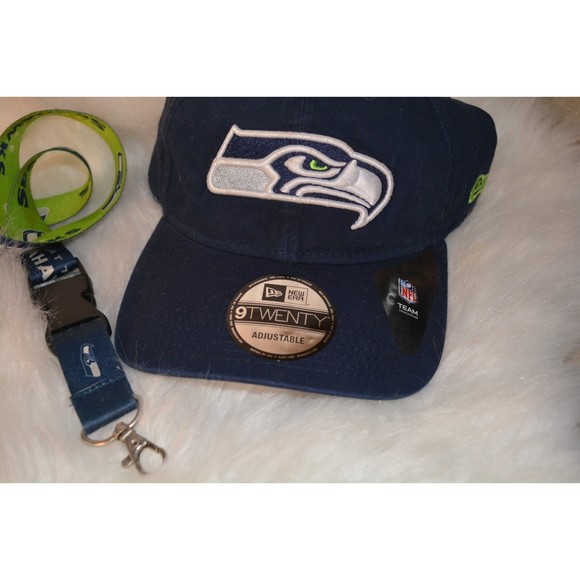 Used 9Twenty Seahawks hat Adjustable Back & Used Seahawks Lanyard - Picture 3 of 7